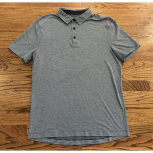 Lululemon Polo Shirt S Small Light Blue Golf Short Sleeve
